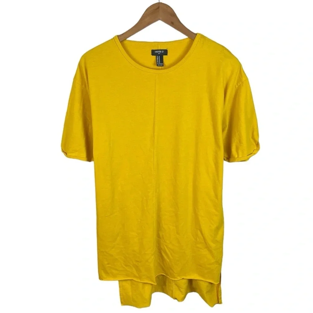 TS404 Mens Forever 21 Long Lines Streetwear Tall T Shirt M